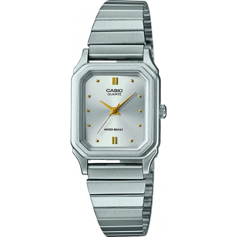 Casio LQ-400D-7AEF Женские часы с серебряным стальным браслетом